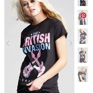 Recycled Karma British Invasion Band Tee black tee shirt